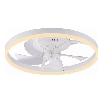 JUST LIGHT. 14624-16 - Dimmbarer LED-Deckenventilator mit Licht RITA LED/22W/230V 3000-6000K Ø 50 cm weiß + Fernbedienung