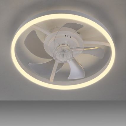 JUST LIGHT. 14624-16 - LED-dimmbarer Deckenventilator mit Licht RITA LED/22W/230V 3000-6000K Ø 50 cm weiß + Fernbedienung