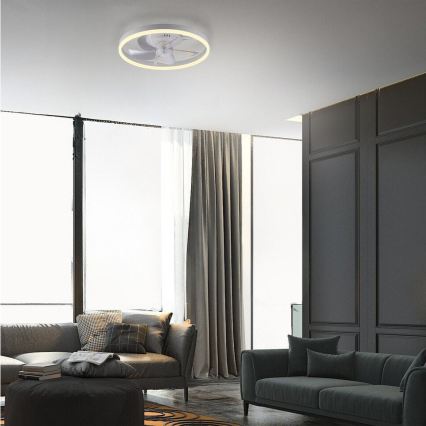 JUST LIGHT. 14624-16 - Dimmbarer LED-Deckenventilator mit Licht RITA LED/22W/230V 3000-6000K Ø 50 cm weiß + Fernbedienung