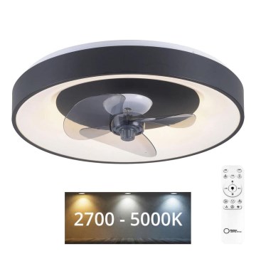 JUST LIGHT. 14644-18 - Dimmbare LED-Deckenleuchte mit Ventilator VENIKA LED/36W/230V d 48,6 cm 2700-5000K + Fernbedienung