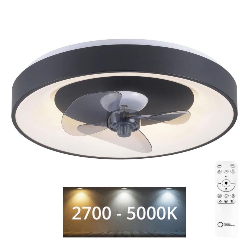 JUST LIGHT. 14644-18 - Dimmbare LED-Deckenleuchte mit Ventilator VENIKA LED/36W/230V d 48,6 cm 2700-5000K + Fernbedienung
