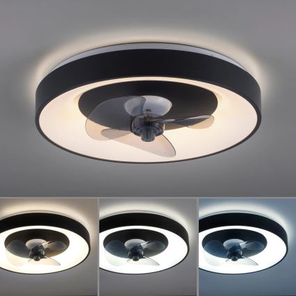 JUST LIGHT. 14644-18 - Dimmbare LED-Deckenleuchte mit Ventilator VENIKA LED/36W/230V d 48,6 cm 2700-5000K + Fernbedienung