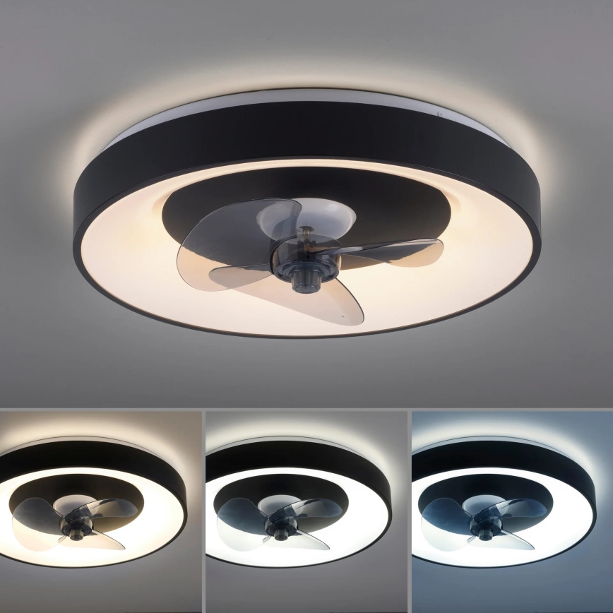 JUST LIGHT. 14644-18 - Dimmbare LED-Deckenleuchte mit Ventilator VENIKA LED/36W/230V d 48,6 cm 2700-5000K + Fernbedienung