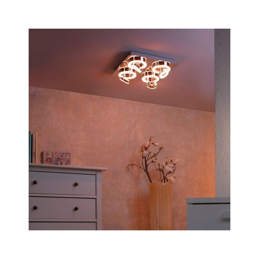 JUST LIGHT. 14662-17 - Dimmbarer LED-RGBW- Strahler TIM LOLASMART 4xLED/5,9/230V 2700-5000K + Fernbedienung