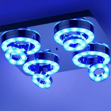 JUST LIGHT. 14662-17 - Dimmbarer LED-RGBW- Strahler TIM LOLASMART 4xLED/5,9/230V 2700-5000K + Fernbedienung