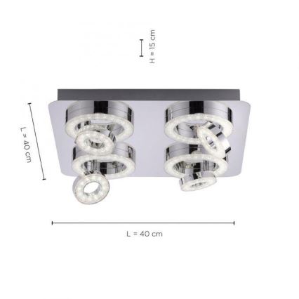 JUST LIGHT. 14662-17 - Dimmbarer LED-RGBW- Strahler TIM LOLASMART 4xLED/5,9/230V 2700-5000K + Fernbedienung