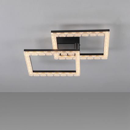 JUST LIGHT. 14732-18 - LED-Deckenleuchte GLITRA LED/17,5W/230V 37,6x37,6 cm schwarz