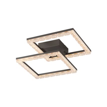 JUST LIGHT. 14732-18 - LED-Deckenleuchte GLITRA LED/17,5W/230V 37,6x37,6 cm schwarz