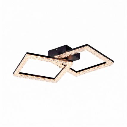 JUST LIGHT. 14732-18 - LED-Deckenleuchte GLITRA LED/17,5W/230V 37,6x37,6 cm schwarz