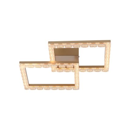 JUST LIGHT. 14732-60 - LED-Deckenleuchte GLITRA LED/17,5W/230V 37,6x37,6 cm goldfarben