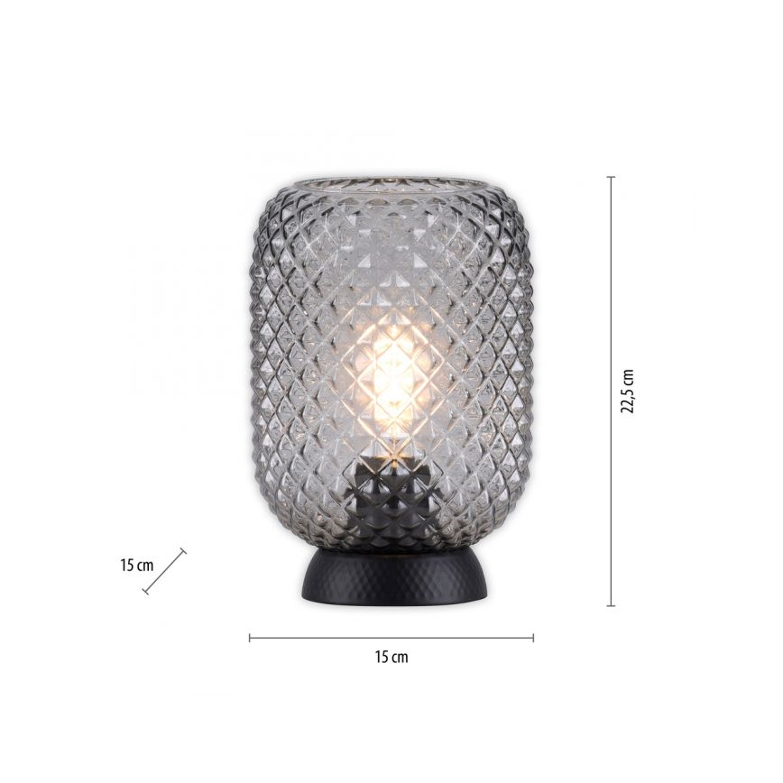 JUST LIGHT. 14906-18 - Tischleuchte REISHI 1xE27/40W/230V schwarz