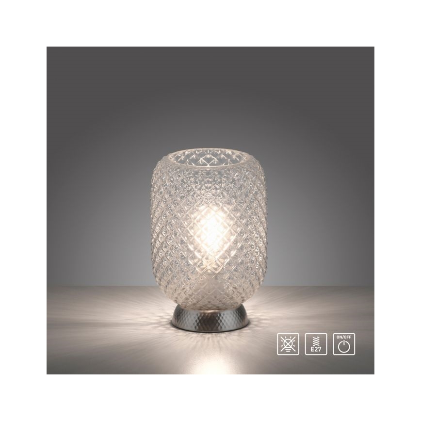 JUST LIGHT. 14906-55 - Tischleuchte REISHI 1xE27/40W/230V matt Chrom