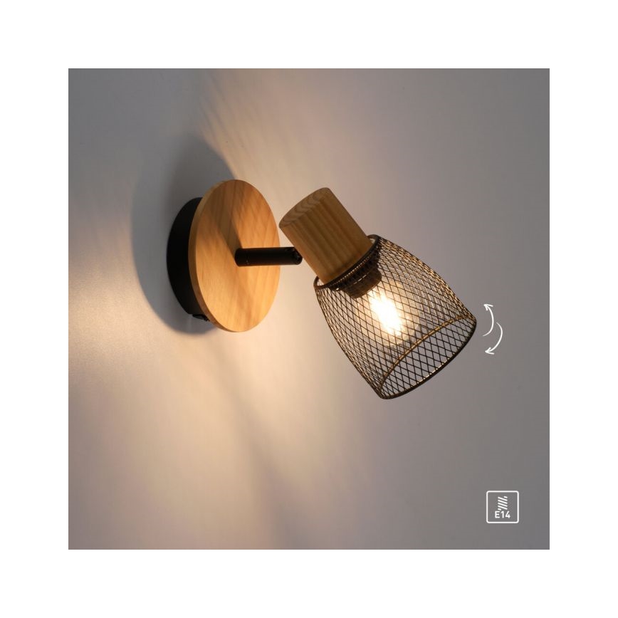 JUST LIGHT. 15191-79 - Wandstrahler TAMIS 1xE14/10W/230V Kiefer