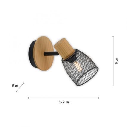 JUST LIGHT. 15191-79 - Wandstrahler TAMIS 1xE14/10W/230V Kiefer