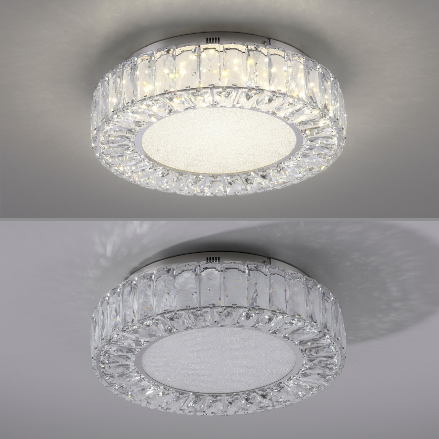 JUST LIGHT. 15221-17 - LED Deckenleuchte KULUNKA LED/32W/230V Ø 37 cm glänzender Chrom