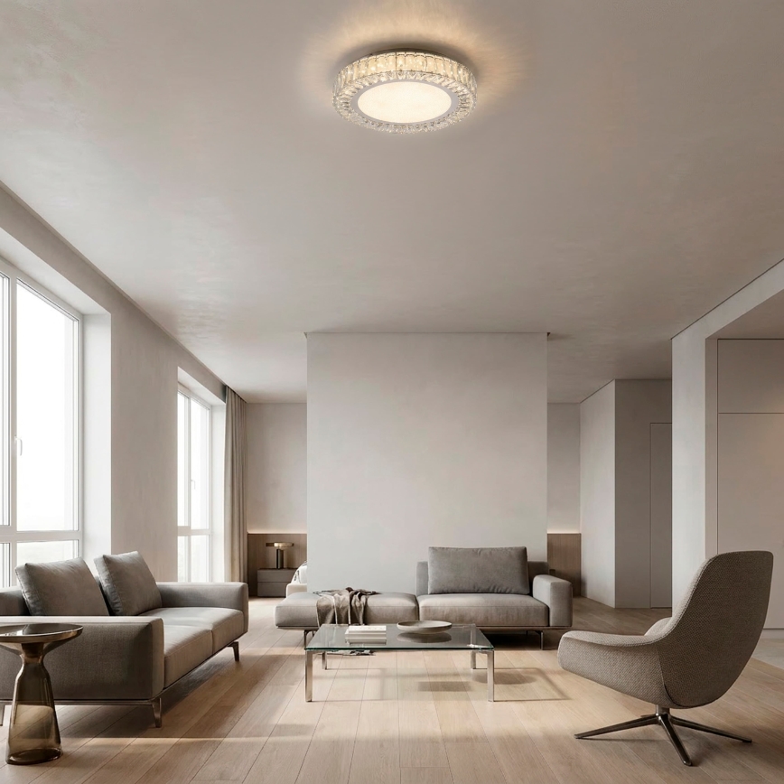 JUST LIGHT. 15222-17 - LED-Deckenleuchte KULUNKA LED/46W/230V Ø 50 cm glänzender Chrom
