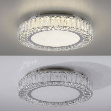 JUST LIGHT. 15222-17 - LED-Deckenleuchte KULUNKA LED/46W/230V Ø 50 cm glänzender Chrom