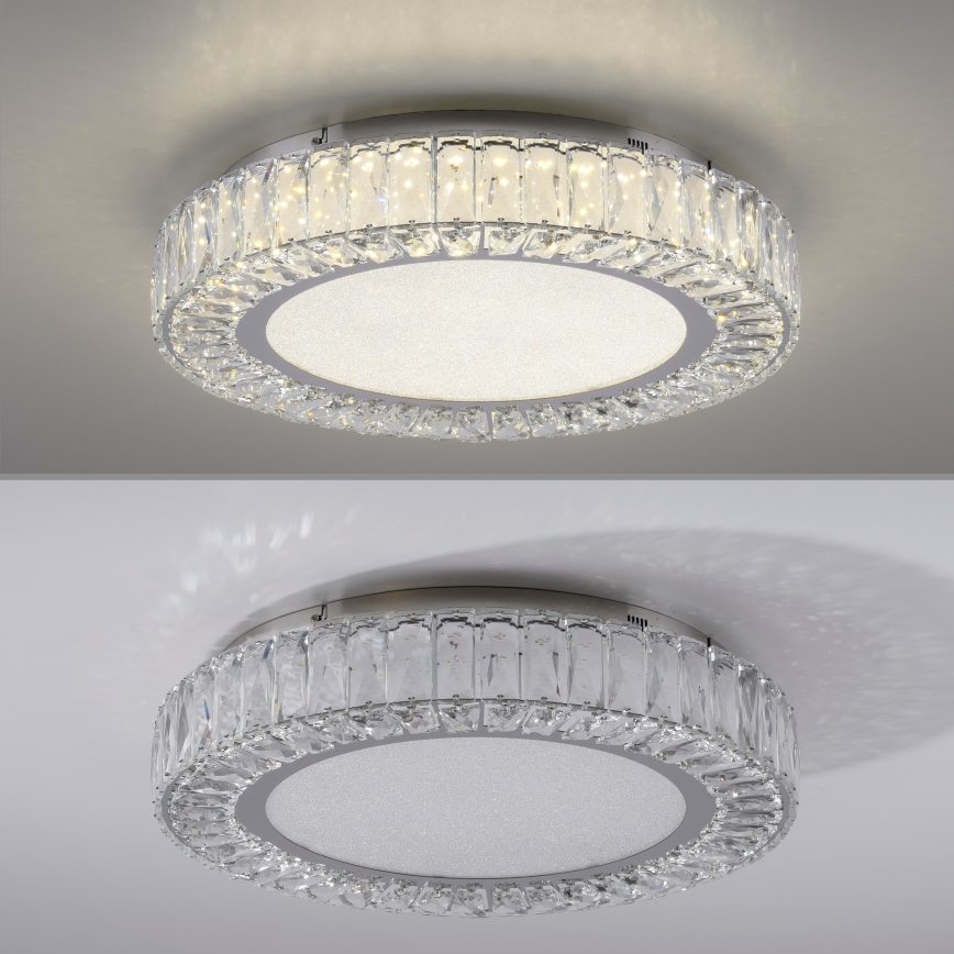 JUST LIGHT. 15222-17 - LED-Deckenleuchte KULUNKA LED/46W/230V Ø 50 cm glänzender Chrom