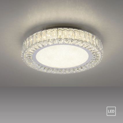 JUST LIGHT. 15222-17 - LED-Deckenleuchte KULUNKA LED/46W/230V Ø 50 cm glänzender Chrom