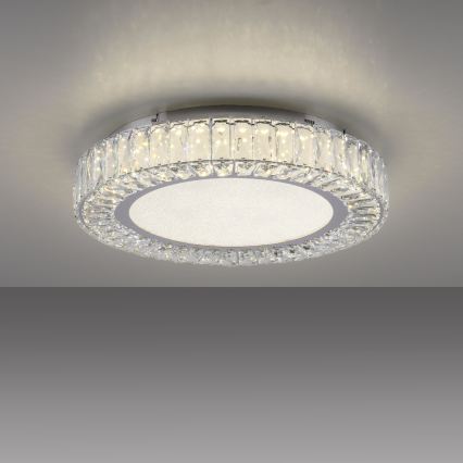 JUST LIGHT. 15222-17 - LED-Deckenleuchte KULUNKA LED/46W/230V Ø 50 cm glänzender Chrom