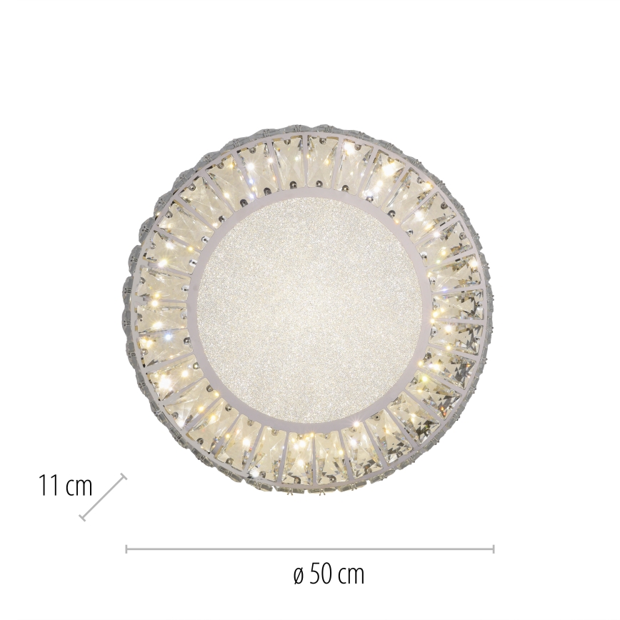 JUST LIGHT. 15222-17 - LED-Deckenleuchte KULUNKA LED/46W/230V Ø 50 cm glänzender Chrom