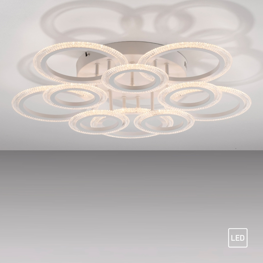 JUST LIGHT. 15268-16 - LED-Deckenleuchte CRYSTALLO LED/48,5W/230V Ø 68,6 cm weiß