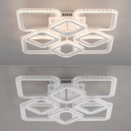 JUST LIGHT. 15269-16 - LED Deckenleuchte CRYSTALLO LED/43,5W/230V 49x49 cm weiß