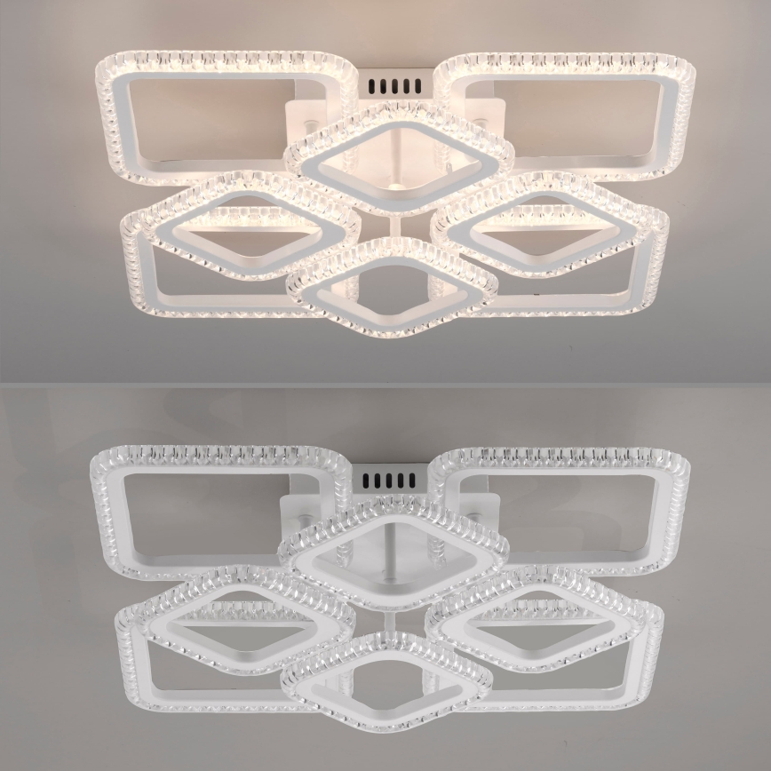 JUST LIGHT. 15269-16 - LED Deckenleuchte CRYSTALLO LED/43,5W/230V 49x49 cm weiß