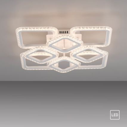 JUST LIGHT. 15269-16 - LED Deckenleuchte CRYSTALLO LED/43,5W/230V 49x49 cm weiß