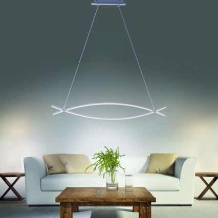 JUST LIGHT. 15382-55 - LED-Hängeleuchte MAJA 2xLED/8,4W/230V matt Chrom