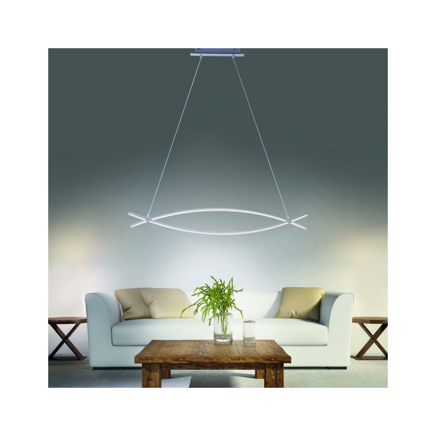 JUST LIGHT. 15382-55 - LED-Hängeleuchte MAJA 2xLED/8,4W/230V matt Chrom