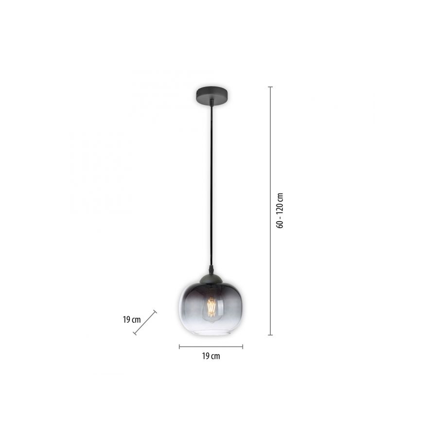 JUST LIGHT. 15420-18 - Hängeleuchte ZEA 1xE27/25W/230V schwarz
