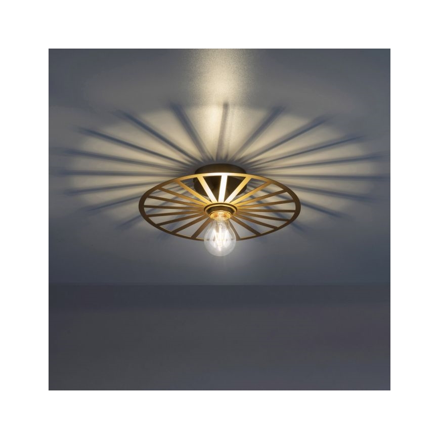 JUST LIGHT. 15635-60 - Deckenleuchte SPIKE 1xE27/40W/230V d 30 cm Messing