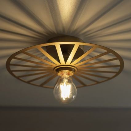 JUST LIGHT. 15635-60 - Deckenleuchte SPIKE 1xE27/40W/230V d 30 cm Messing