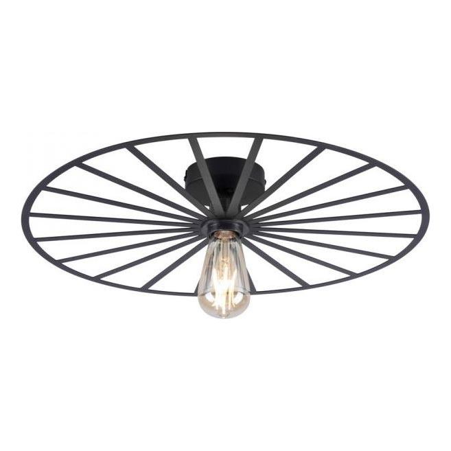 JUST LIGHT. 15636-18 - Deckenleuchte SPIKE 1xE27/40W/230V d 50 cm schwarz