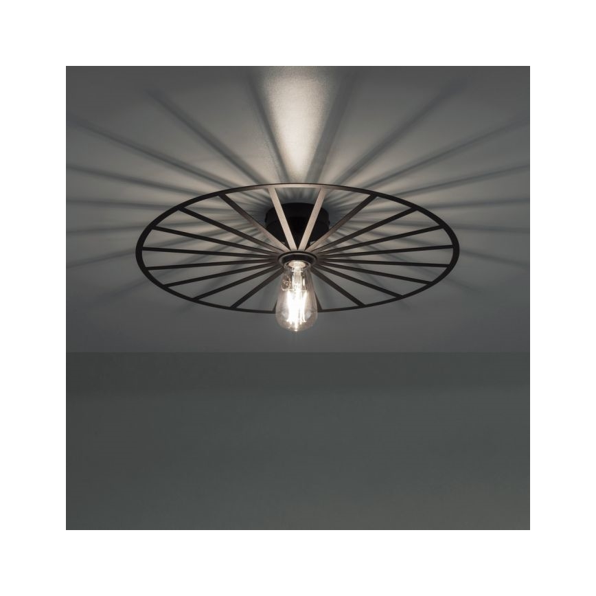 JUST LIGHT. 15636-18 - Deckenleuchte SPIKE 1xE27/40W/230V d 50 cm schwarz