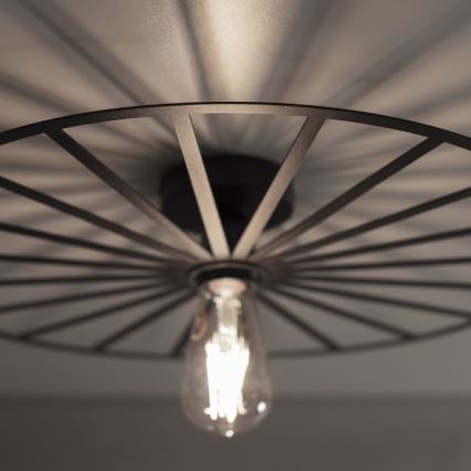 JUST LIGHT. 15636-18 - Deckenleuchte SPIKE 1xE27/40W/230V d 50 cm schwarz