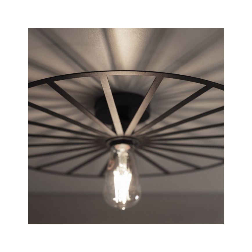 JUST LIGHT. 15636-18 - Deckenleuchte SPIKE 1xE27/40W/230V d 50 cm schwarz