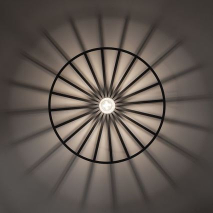 JUST LIGHT. 15636-18 - Deckenleuchte SPIKE 1xE27/40W/230V d 50 cm schwarz