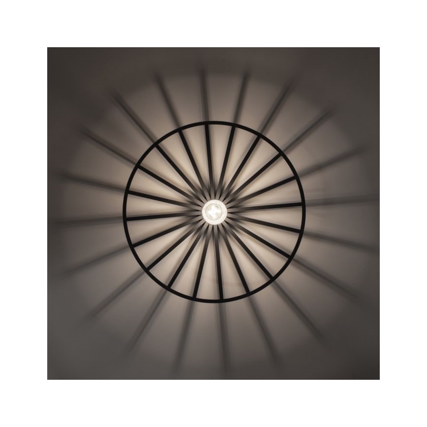 JUST LIGHT. 15636-18 - Deckenleuchte SPIKE 1xE27/40W/230V d 50 cm schwarz
