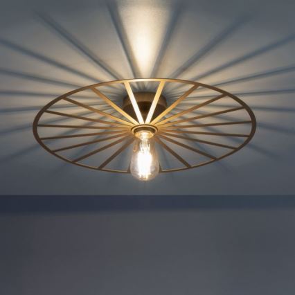 JUST LIGHT. 15636-60 - Deckenleuchte SPIKE 1xE27/40W/230V d 50 cm Messing