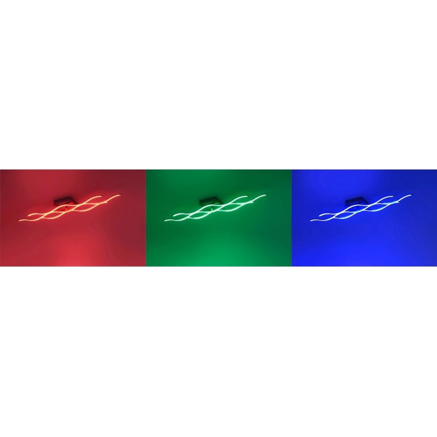 JUST LIGHT. 16266-55 - Dimmbare LED-RGB-Deckenleuchte LOLA WAVE LED/30W/230V 2700-5000K + Fernbedienung