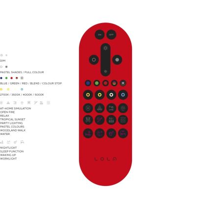 JUST LIGHT. 16266-55 - Dimmbare LED-RGB-Deckenleuchte LOLA WAVE LED/30W/230V 2700-5000K + Fernbedienung
