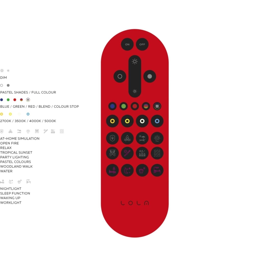 JUST LIGHT. 16266-55 - Dimmbare LED-RGB-Deckenleuchte LOLA WAVE LED/30W/230V 2700-5000K + Fernbedienung