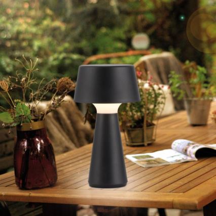 JUST LIGHT. 19260-18 - Dimmbare LED-Außenleuchte mit Touch-Funktion ABERA LED/3W/3,7V 2000 mAh USB IP54 schwarz