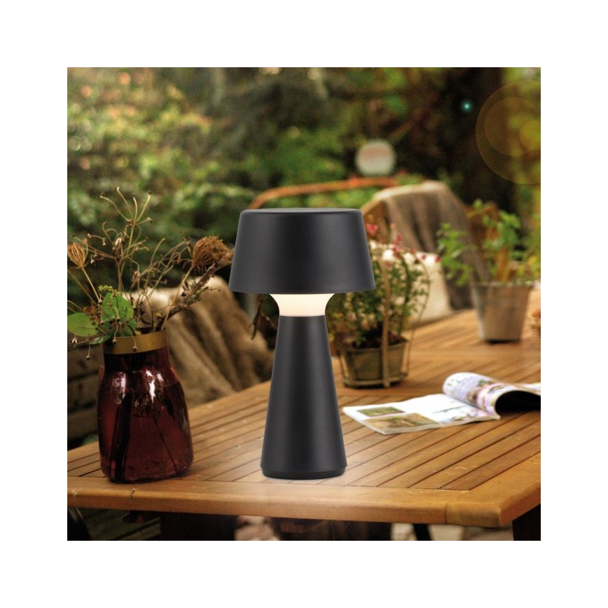 JUST LIGHT. 19260-18 - Dimmbare LED-Außenleuchte mit Touch-Funktion ABERA LED/3W/3,7V 2000 mAh USB IP54 schwarz