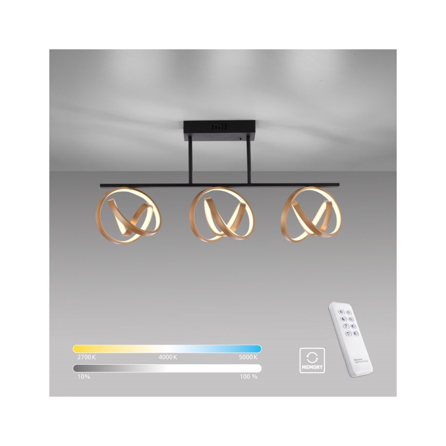 JUST LIGHT. 6245-18 - Dimmbare LED-Aufbauleuchte LOOP 3xLED/11W/230V 2700-5000K + Fernbedienung