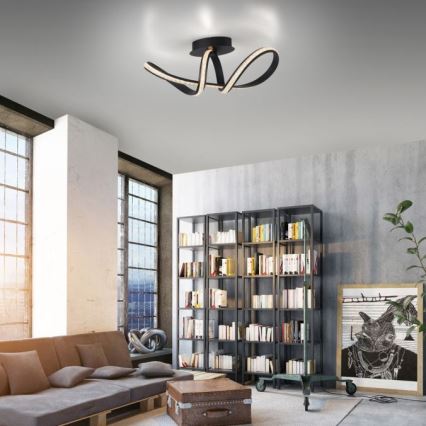 JUST LIGHT. 8475-18 - Dimmbare LED-Aufbauleuchte BRILLA LED/29W/230V schwarz