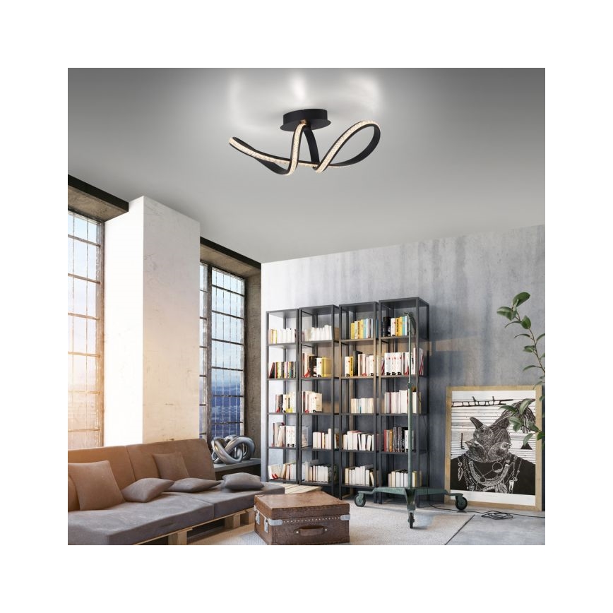 JUST LIGHT. 8475-18 - Dimmbare LED-Aufbauleuchte BRILLA LED/29W/230V schwarz