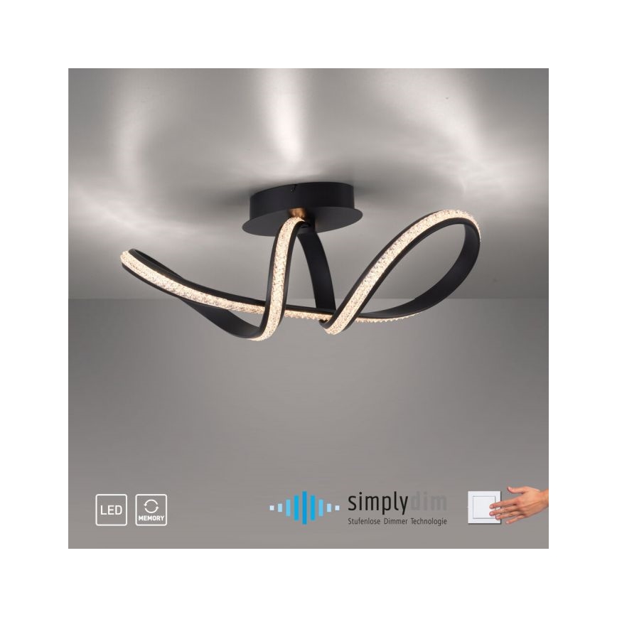 JUST LIGHT. 8475-18 - Dimmbare LED-Aufbauleuchte BRILLA LED/29W/230V schwarz